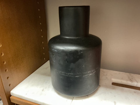 Pottery black vase