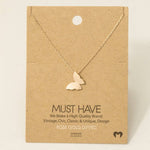Gold Dipped Mini Butterfly Pendant Necklace
