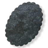 Everyday Black Marble Scalloped Oval Serving Board