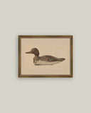 Wooden Duck Decoy Framed Antique Art