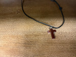 Stone cross necklace