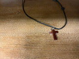 Stone cross necklace