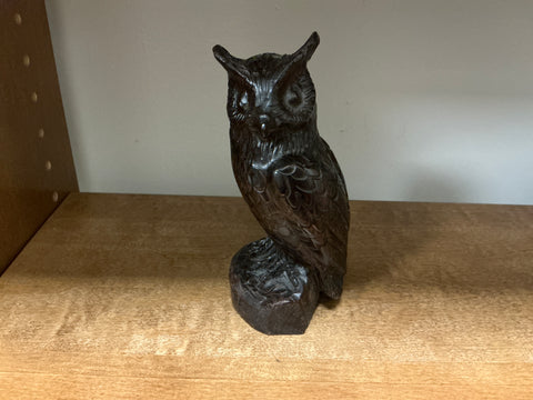 Hand carved wood owl