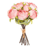 Peony Bud Bouquet-Pnk-10"H