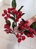 15" Faux Red Berry Pick