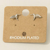 Gold Dipped Humming Bird Stud Earrings