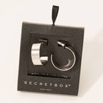 Secret Box Gold Dipped Flat Hoop Earrings