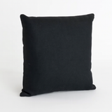 Black 3D Petal Flower 17" Throw Pillow