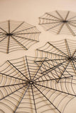 SET OF FOUR BLACK WIRE SPIDER WEB PLACEMATS