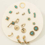 Assorted Western Boho Turquoise Earrings Set