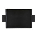 Black Wood Serving Tray With Handles - Large