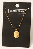 Stainless Steel Rose Engraved Pendant Necklace