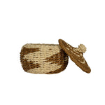 Booker Brown Woven Rope Canister with Lid, Fall Decor