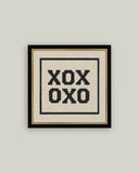 Cross Stitch XOXO Framed Antique Print