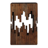 24 Inch Accent Side End Table, Brown Acacia Wood