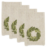 Festive Wreath Embroidered Napkin (Set of 4)