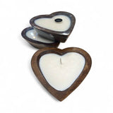 Sweet Heart Candle | Mango Wood