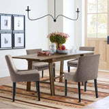 Luxurious Camel Upholstered Dining Chairs With Wood