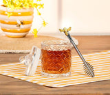 Abbott - Honeycomb Jar with Bee on Sealed Lid-5"H