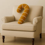 Gold Velvet Candy Cane Filled Throw Pillow - 9"x20"