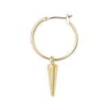 Punk Princess Gold Spike Hoop Earring