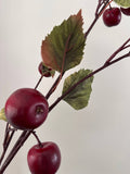 51” Faux Red Apple Spray