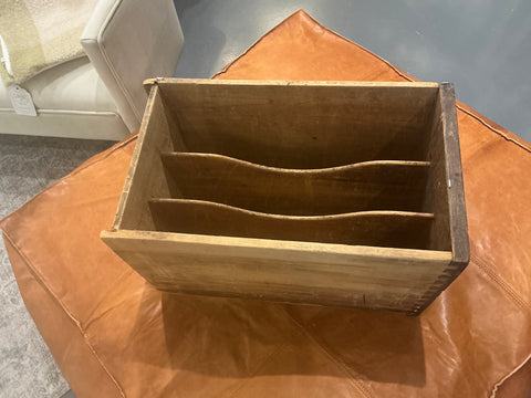 Wood box with dividers