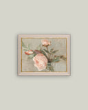 Light Pink Roses Framed Antique Art