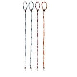 6' Braided Cotton Rope & Leather Dog Leash w/ Metal Clasp, 4 Colors