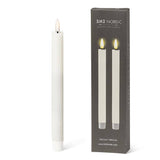 Abbott - S/2 Sand LED Taper Candle - 9.5"H
