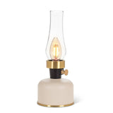 Lantern LED Lamp with Chimney-Black-10.5"H