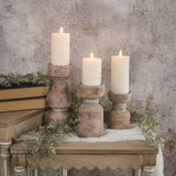 6.5" TERRACOTTA PILLAR CANDLE HOLDER