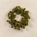 10" GREEN MINI CHESTNUT SEED CANDLE RING