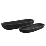 Black wooden bowls 2 sizes