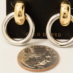 Gold Dipped Two Tone Door Knocker Earrings