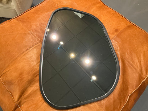 Black rounded mirror