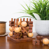3D Tic Tac Toe Game - Handcrafted Wood- Gift