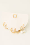 Three Pair Mini Hoop Earrings Set