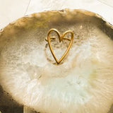 Brass Heart Ring