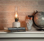 Lantern LED Lamp with Chimney-Black-10.5"H