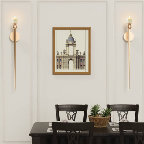 Set of 2 31.5" Vintage Candle Wall Sconces
