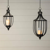 Metal Decorative Hanging Lanterns (Set Of 02)