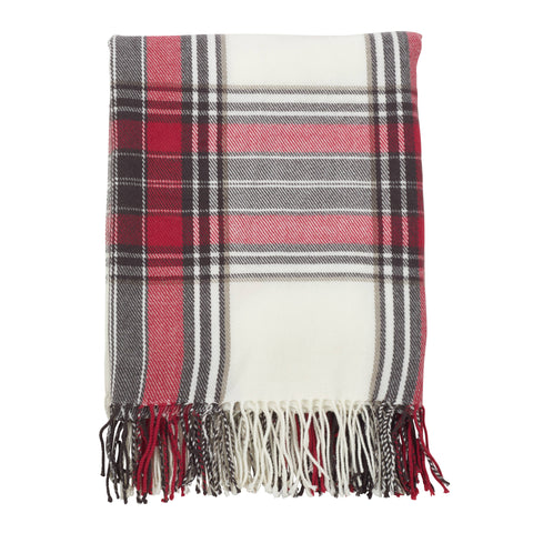 Plaid Tasseled Throw
