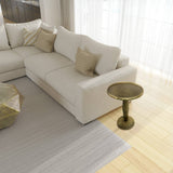 17" Side End Drink Table, Fancy Fluted Base, Round Top
