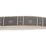 Embroidered Gray and Cream Throw Pillow