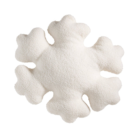 Frosted Elegance Snowflake Poly-Filled Throw Pillow