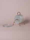 Glass Coasters Metal Caddy Set MCM