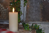 Cream Timered Realistic Flame LED Votive 2x6in