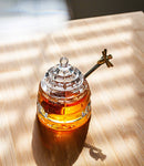 Beehive Honey Pot W/Lid-4"H-1447