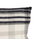 Arlen 14x14 Plaid Throw Pillow Black Cotton, Fall Decor